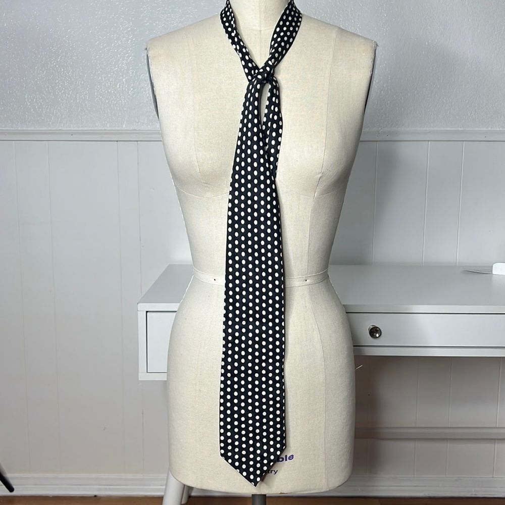 Vintage Givenchy polka dot silk tie